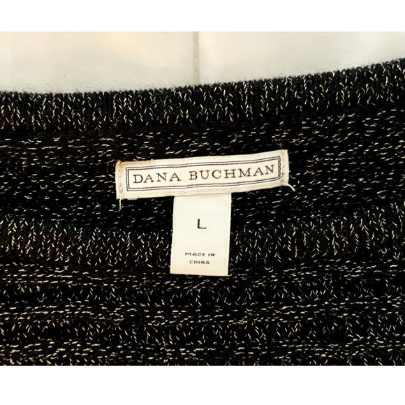 Dana Buchman Black Scoop Neck Sweater Womens Size L - Picture 2 of 7